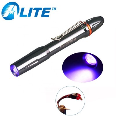 395nm led glue curing ultraviolet pen light flashlight uv black light torch pen