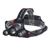 NEW Zoom Head Torch Waterproof 10W 3LED USB Rechargeable Headlamp Flashlight