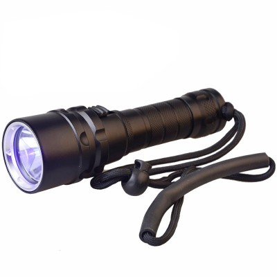 High Power 395nm Underwater Flashlight Aluminium Alloy IP68 Waterproof UV Diving Torch