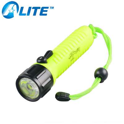 ABS plastic underwater torch light senter 3W LED diving flashlight